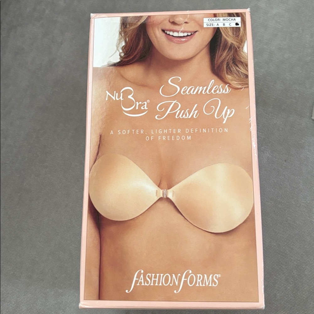 Nubra Fashion Forms Seamless Push Up backless Strapless Bra NIB